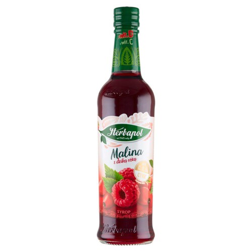 Syrop o smaku malinowo różanym  Herbapol 420 ml