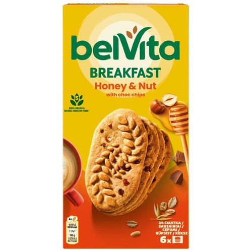 Ciastka zbożowe z orzechami laskowymi i miodem belVita 300 g