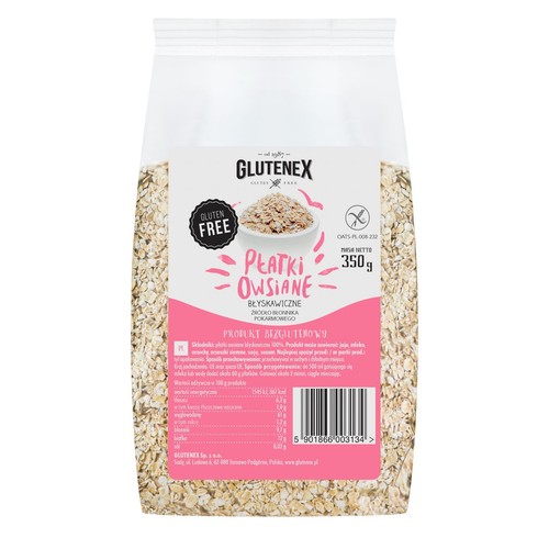 Płatki owsiane błyskawiczne, bezglutenowe Glutenex 350 g