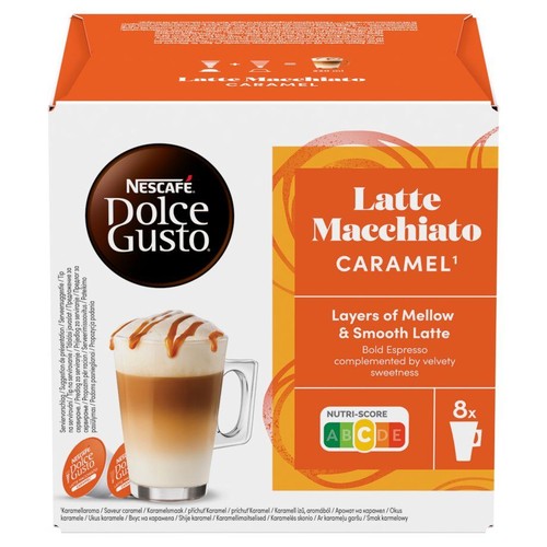 Kapsułki Dolce Gusto Latte Macchiato o smaku karmelowym Nescafe 16 kapsułek