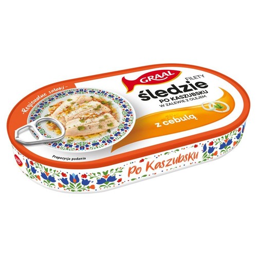 Filety śledziowe po kaszubsku w zalewie z olejem i cebulą GRAAL 170 g