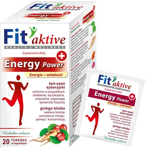 Herbata ziołowa Energy Power   Fit Aktive 20 torebek