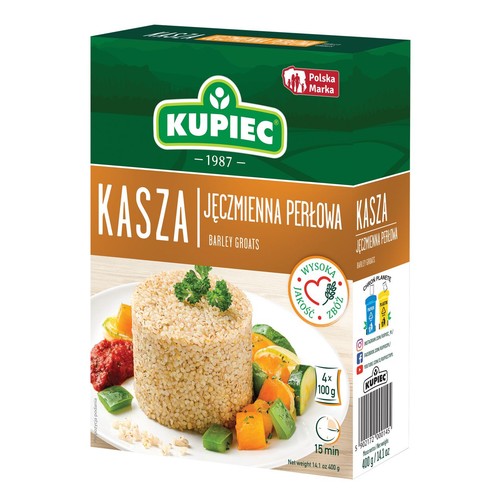 Kasza jęczmienna perłowa Kupiec 4 x 100 g