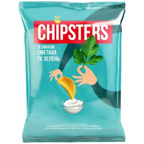 Chipsy ziemniaczane o smaku śmietany z ziołami Chipsters 60 g