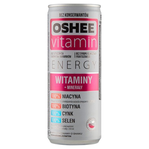 Energy witaminy smaku pomarańczowym Oshee 250 ml