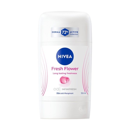 Nivea Fresh Flower 72h antyperspirant w sztyfcie, 50 ml. Zapewnia długotrwałą świeżość i ochronę.