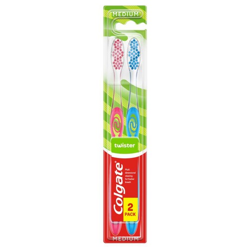 Szczoteczka do zębów Twister Medium Colgate 2 sztuki