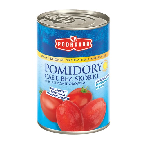 Pomidory całe bez skórki w soku pomidorowym Podravka 400 g