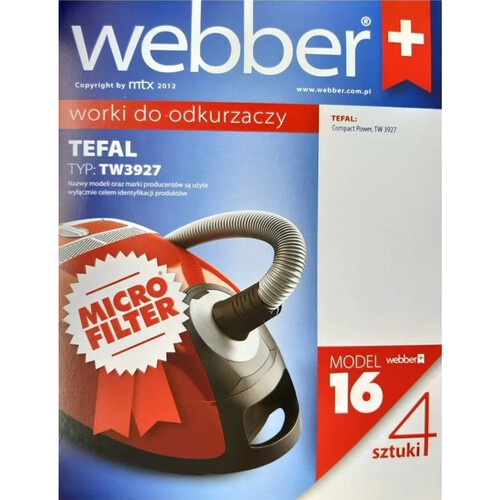 Worki do odkurzacza  TW3927 Webber 4 sztuki 