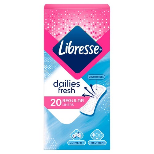 Wkładki higieniczne Dailines fresh regular Libresse 20 szt