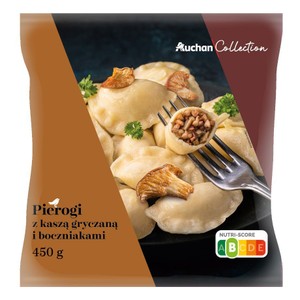 Pierogi z kaszą gryczaną i boczniakami Auchan Collection  450 g
