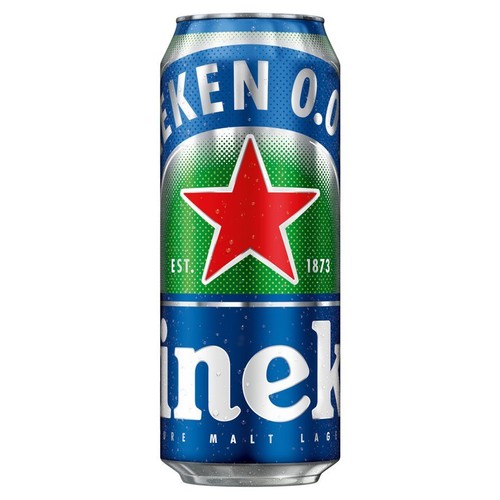 Piwo jasne, bezalkoholowe, pasteryzowane, alk. 0,0 % obj.  Heineken 500 ml