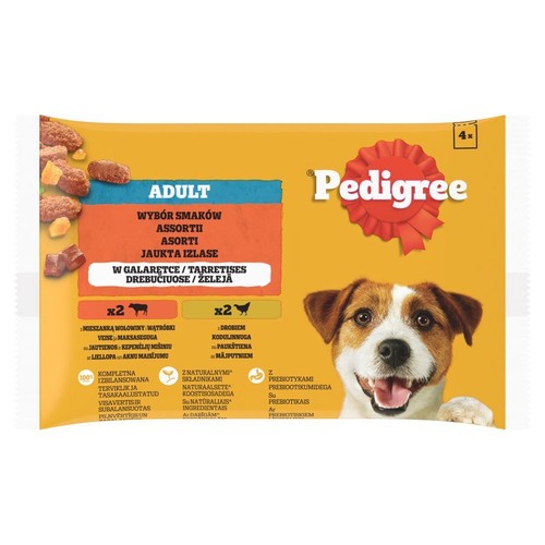 Mokra karma wołowina-drób dla dorosłych psów  Pedigree 4 x 100 g