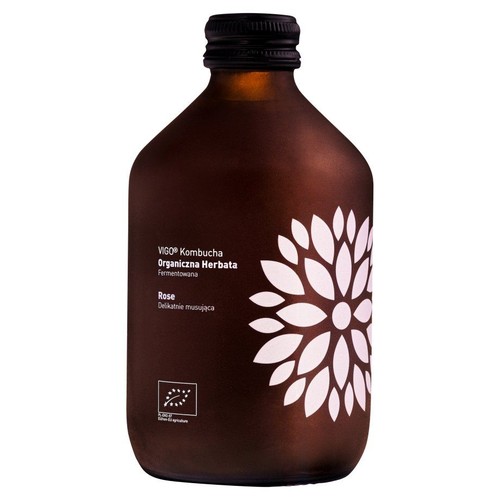 BIO kombucha z różą  Vigo 330 ml
