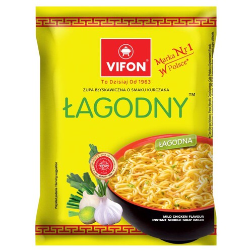 Zupa błyskawiczna z kluskami o smaku kurczaka (łagodna) Vifon 70 g