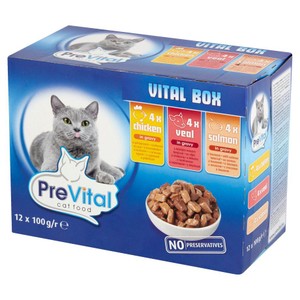 Mokra karma dla kota mix smaków PreVital 12 x 100 g