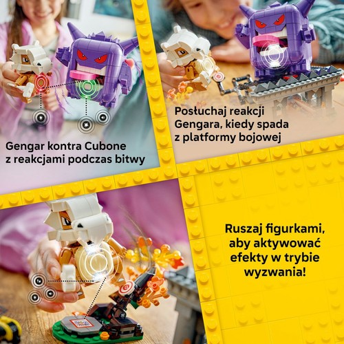 Pokémon SMART Play: Cubone i Gengar - upiorne starcie 72166 LEGO 1 sztuka