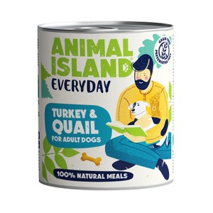 Karma mokra dla psów indyk & przepiórka  Animal Island 800 g