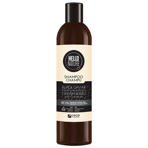 Szampon Black Caviar do włosów osłabionych i łamliwych Hello Nature 300 ml