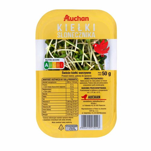 Kiełki słonecznika Auchan 50 g