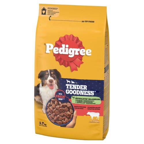 Karma sucha dla psów Tender bogata w wołowinę Pedigree 1,7 kg