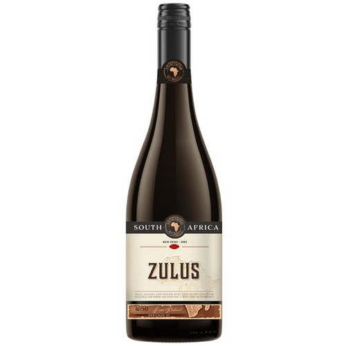 Wino południowoafrykańskie czerwone półwytrawne alk. 12,5% obj. Zulus 750 ml