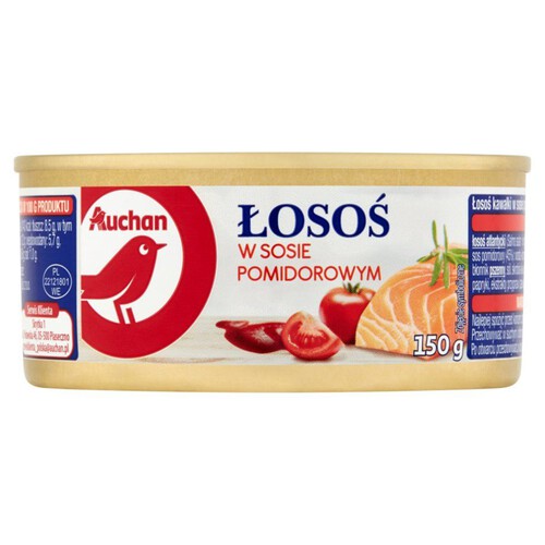 Łosoś kawałki w sosie pomidorowym Auchan 150 g