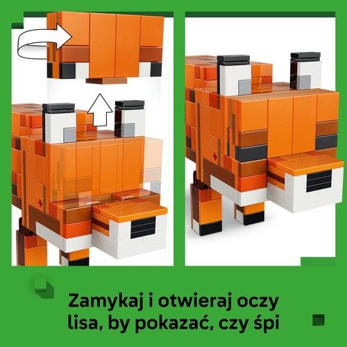 Zabawka Minecraft® Lis 21588, ozdobny model na prezent LEGO 1 sztuka