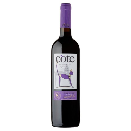 Wino czerwone półsłodkie  Cote  750 ml