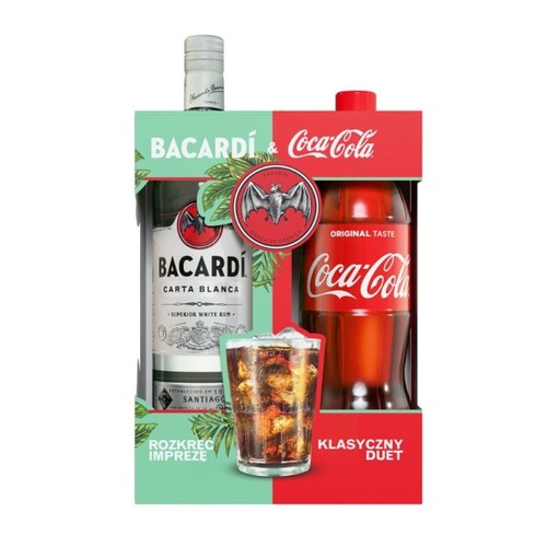 Rum jasny Carta Blanc alk. 37,5% obj. + Coca-Cola Bacardi 700 ml