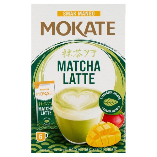 Matcha Latte o smaku mango Mokate 6 saszetek