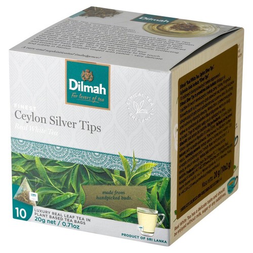 Cejlońska biała herbata Silver Tips Dilmah 10 torebek