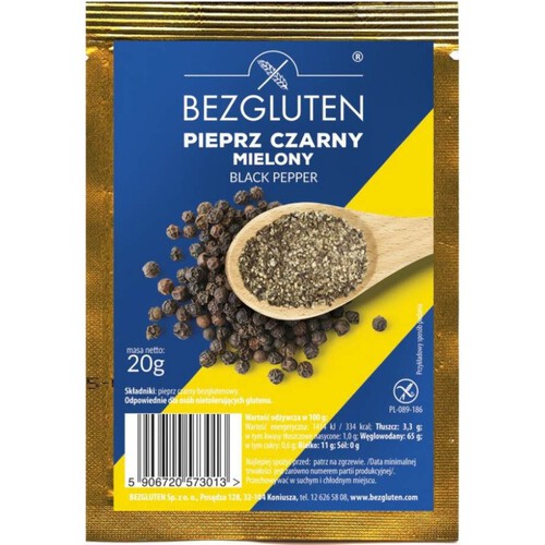 Pieprz czarny mielony Bezgluten 20 g