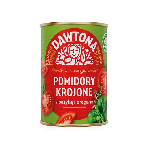 Pomidory krojone bez skórki z ziołami Dawtona 400 g