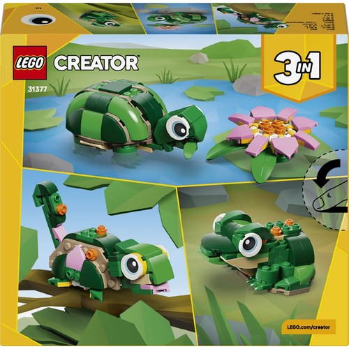 Creator 3 w 1 Żółw i kwiat lilii wodnej dla dzieci 31377 LEGO  1 sztuka