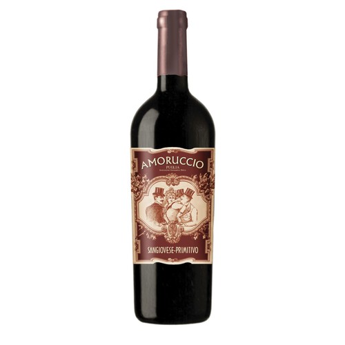 Wino Sangiovese - Primitivo czerwone wytrawne alk.14.5% obj. Amoruccio 750 ml