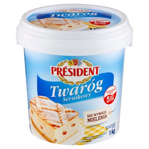 Twaróg sernikowy President 1 kg