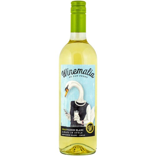 Wino chilijskie białe wytrawne Sauvignon Blanc alk. 12,5% obj.
 Winemalia 750 ml