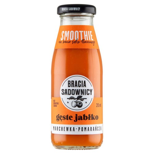 Smoothie Gęste jabłko marchewka pomarańcza Bracia Sadownicy 215 ml