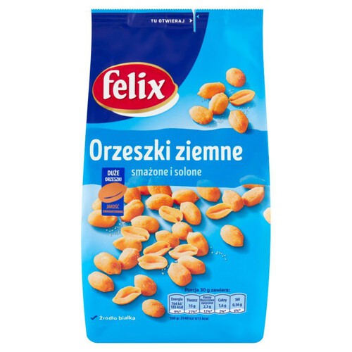 Orzeszki ziemne smażone. solone Felix 380 g