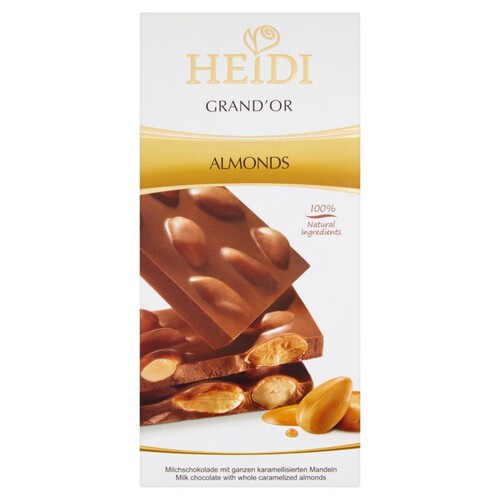 Mleczna czekolada z całymi kameralizowanymi migdałami Heidi 100 g