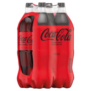 Napój gazowany Zero o smaku cola  Coca-Cola 4 x 1,5 l
