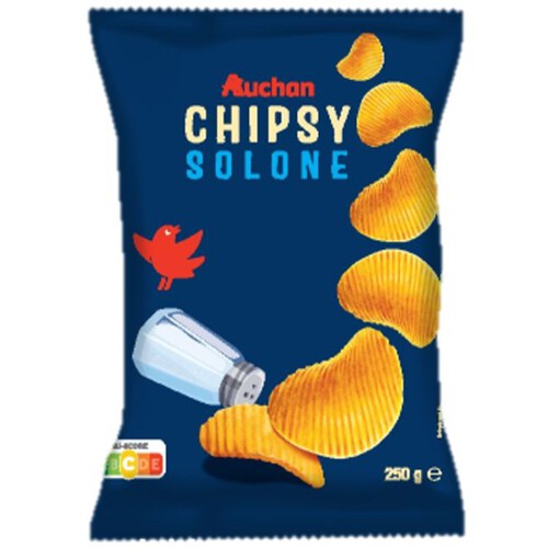 Chipsy karbowane solone   Auchan 250 g