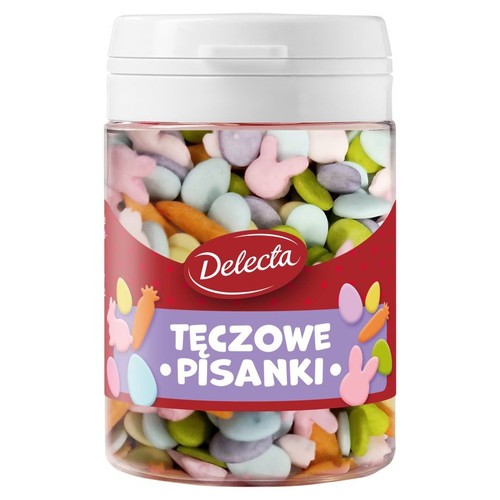 Posypka cukrowa Tęczowe pisanki Delecta 48 g