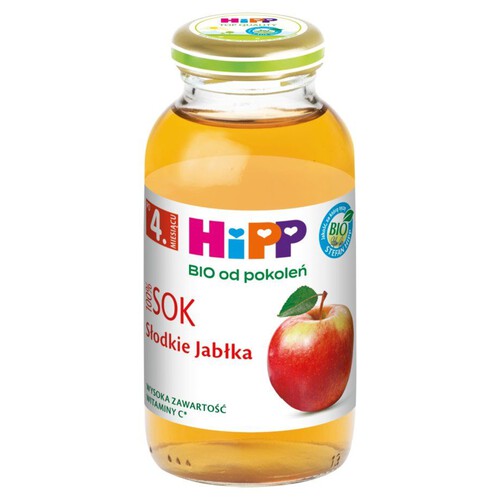 Sok100% Słodkie Jabłka po 4 miesiącu HIPP 200 ml