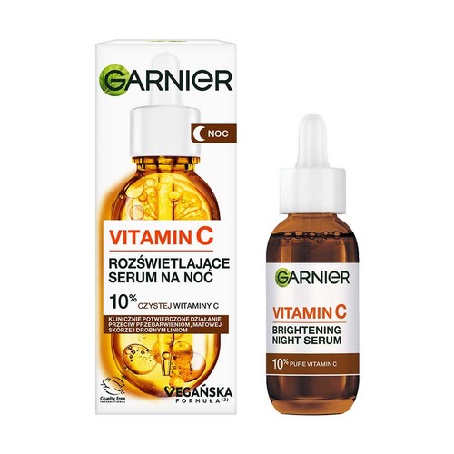 Rozświetlające serum na noc Skin Naturals Vitamin C  GARNIER  30 ml