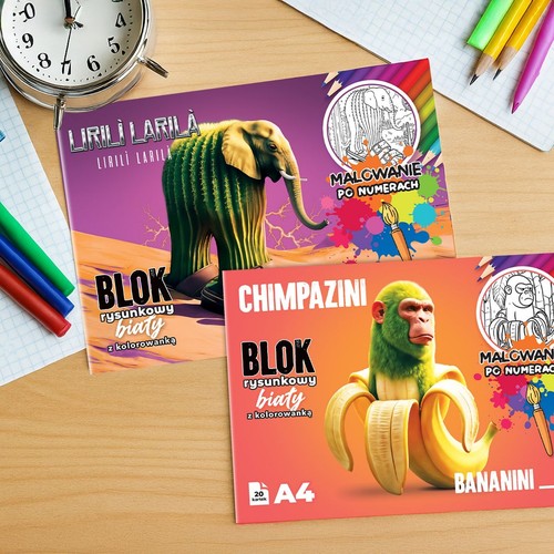 Blok rysunkowy A4 z kolorowanką Brainrot Delta Graphix 1 sztuka