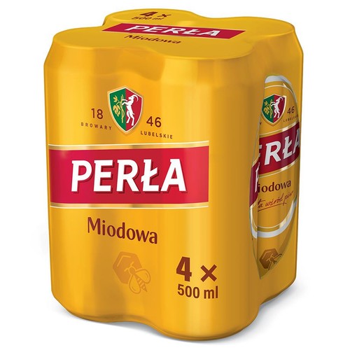 Piwo jasne miodowe Perła 4 x 500 ml