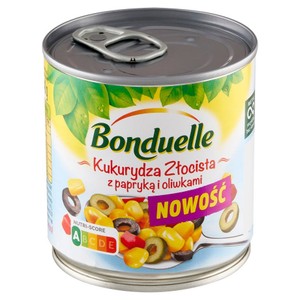 Kukurydza złocista z papryką i oliwkami Bonduelle 170 g