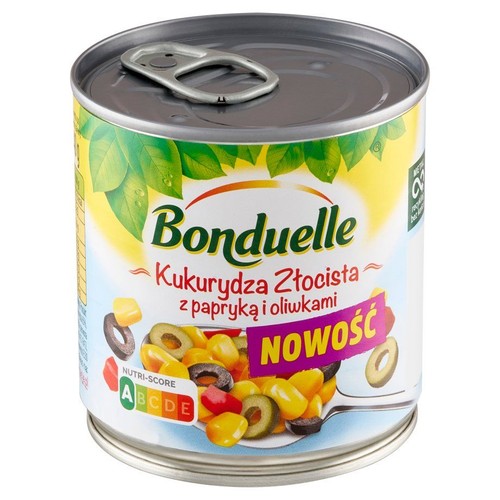 Kukurydza złocista z papryką i oliwkami Bonduelle 170 g